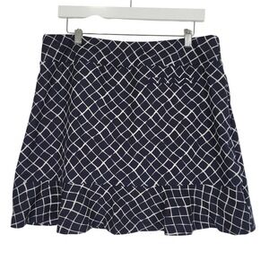 360 by Tail Navy Ruffle Hem Golf Tennis Skort Womens Large Geometric Print